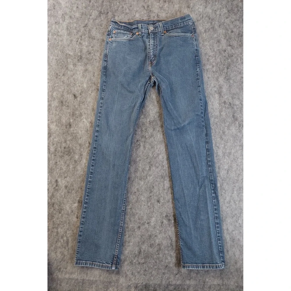 Levis 505 Jeans Mens 32x33 Blue Straight Fit Regular Medium Wash Tag size‎ 34x34